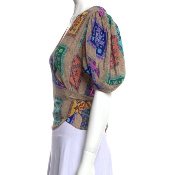 Pierre Louis Marcia silk wrap top - Picture 3 of 3